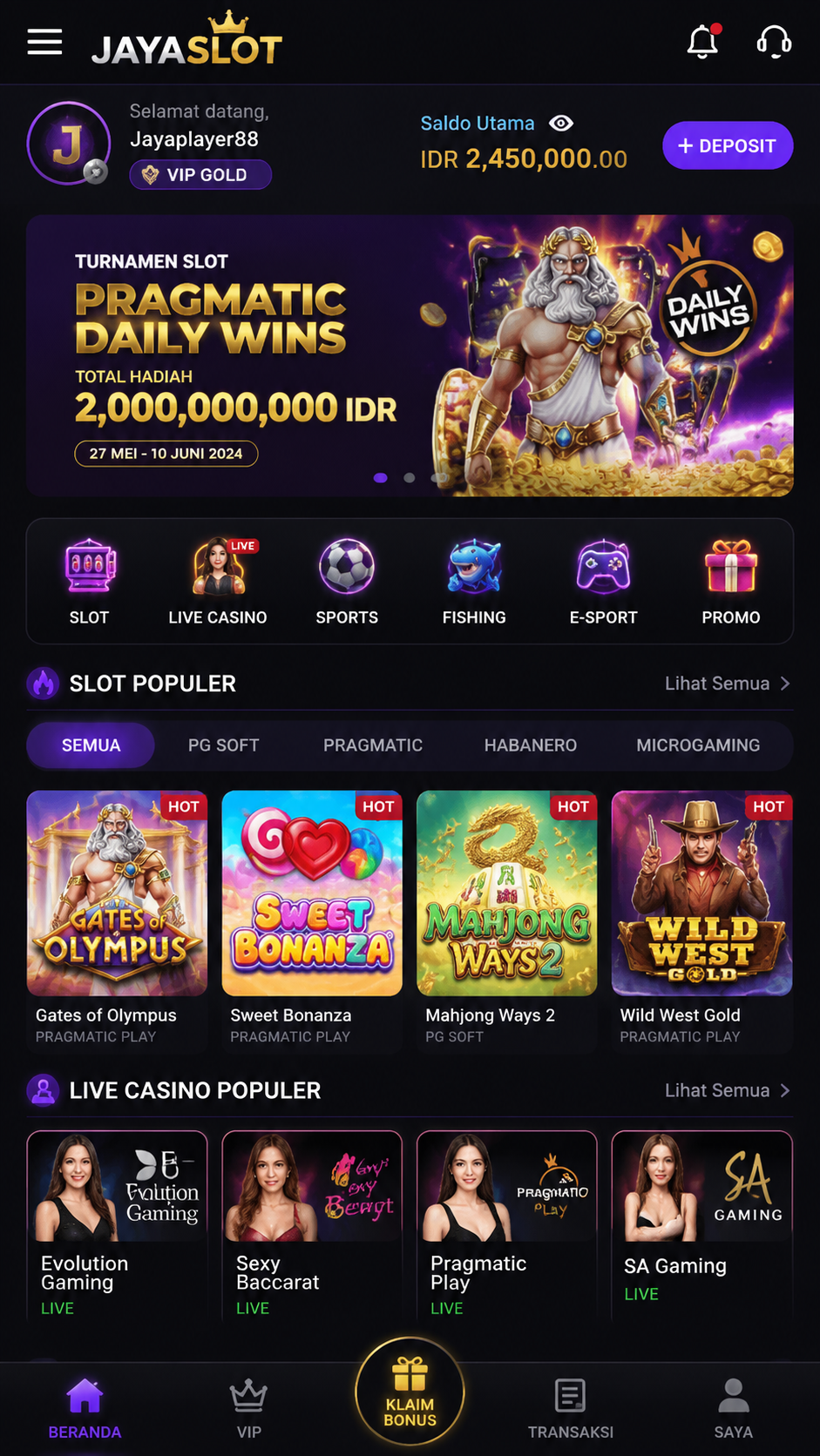 Screenshot 2 jayaslot